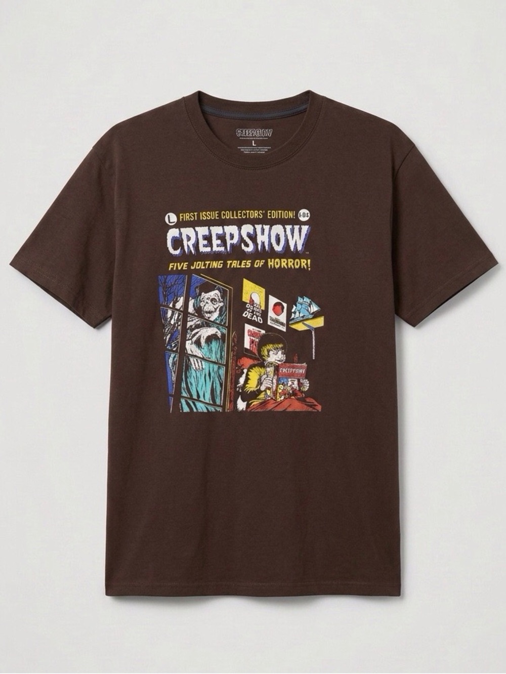 Creepshow Graphic T Shirt Mens XL Vintage Horror Movie Comic Book Tee Brown